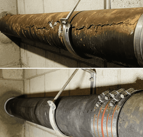 Sewer line repair work